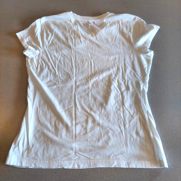 Danskin Now Shirt Women's Size Large White Short Sleeve Tee - Picture 2 of 6